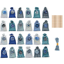 Cloth Christmas Advent Gift Bags15x10cm24-Pack