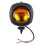 Farol de motocicleta com carcaça em liga de alumínio ABS, lente de vidro clássica de 4 polegadas com tonalidade âmbar amarela, ajuste de facho 1