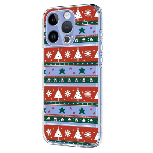 Capa fina e resistente a impactos em TPU para iPhone 15 Pro (compatível com MagSafe), vermelha e branca. 1