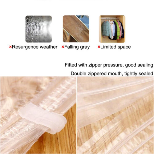 Side pull Hanging Transparent Vacuum Storage Bag 2