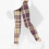 Mädchen-Stretchstrumpfhose mit Karomuster, hoher Bund, khaki, 1er-Pack 4