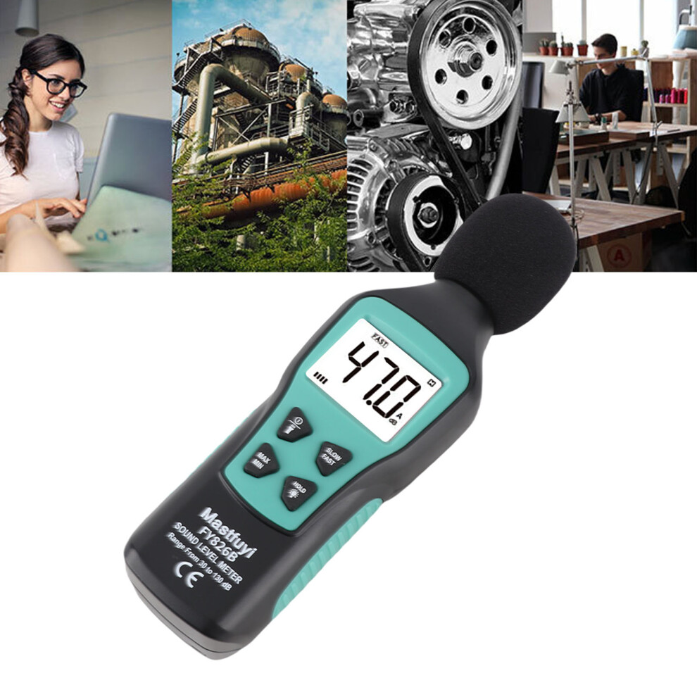 Portable Sound Level Meter Decibel Tester 30-130Db, Abs 192X54x35mm 7631388512507
