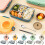 Κουτί Bento από ανοξείδωτο ατσάλι Ampiyan 1400ml, 4 τμημάτων, χωρίς BPA, στοιβαζόμενο, για 3