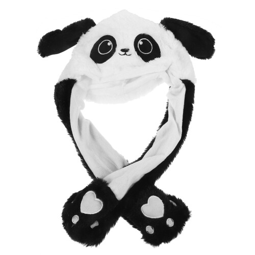 1 τεμάχιο καπέλο Panda για πάρτι με κινούμενα αυτιά, μαύρο χρώμα, χαριτωμένο σχέδιο 2
