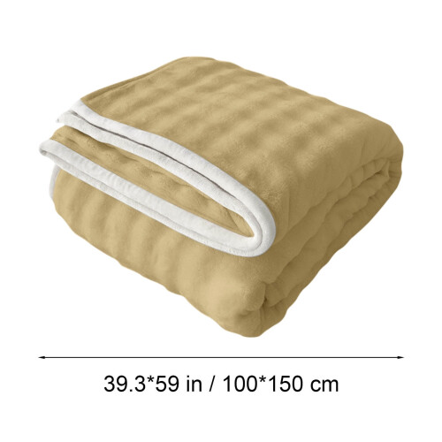 Flannel Blanket Khaki 100x150cm 1