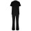 Women's Scrubs Set V-Neck Short-Sleeve Black 3