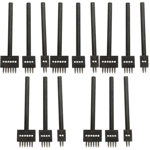15Pièces Outil Perforation Rangée Trou Cuir Multi-Couleurs DIY 1