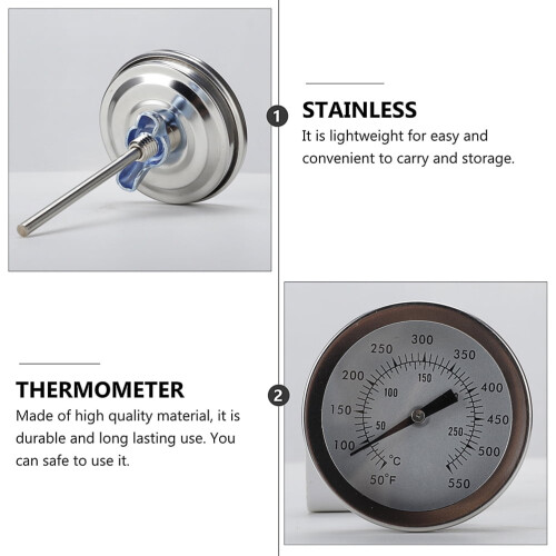 Multifunction Household Oven Thermometer Assorted Color Stainless Material 2