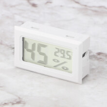 Digital Thermometer & Hygrometer for Fish & Reptiles with Large Display - White