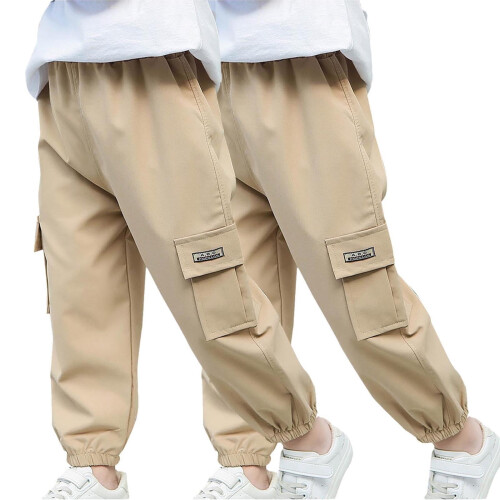 Παντελόνι Jogger Cargo για αγόρια, 2 τεμάχια, γρήγορο στέγνωμα, παντελόνι πεζοπορίας, 1