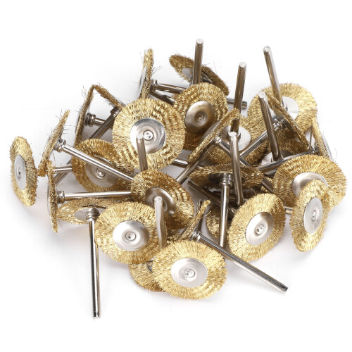 Durable Brass Wheel Brushes With Rust Removal And Cleaning Performance Ideal For Metal Surface Treatment Multi Purpose Rotating Tool Accessory Set 2