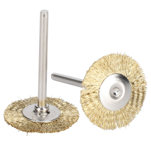 Durable Brass Wheel Brushes With Rust Removal And Cleaning Performance Ideal For Metal Surface Treatment Multi Purpose Rotating Tool Accessory Set 1