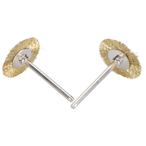Durable Brass Wheel Brushes With Rust Removal And Cleaning Performance Ideal For Metal Surface Treatment Multi Purpose Rotating Tool Accessory Set 2