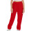 Meresysid Damen-Freizeithose mit elastischem Schnürverschluss, einfarbig, rot 6