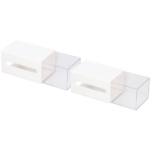 Non Slip Base Stackable Storage Drawer With Transparent Compartment Design, Multi Functional Organizer For Office And Bathroom Use, Minimalist Space 1