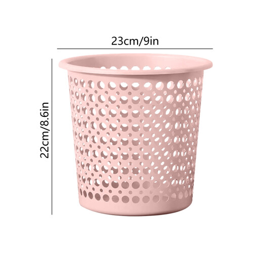 Perforated Plastic Trash Can for Bathroom, Bedroom, Office, Kitchen – Small Space Waste Bin 2