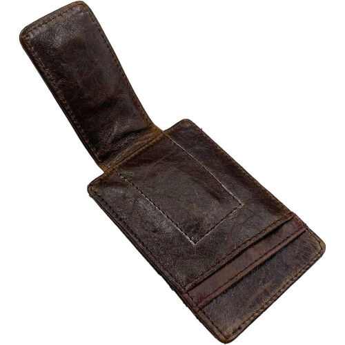 Clip RFID Front Pocket Wallet Men Leather Slim Minimalist Wallet 2