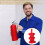 Car Fire Extinguisher Holder Mount Red Nylon 6
