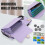 Purple RFID-Blocking Flip Wallet Case for iPhone 16 Plus 3