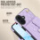 Purple RFID-Blocking Flip Wallet Case for iPhone 16 Plus 5