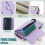 Purple RFID-Blocking Flip Wallet Case for iPhone 16 Plus 6