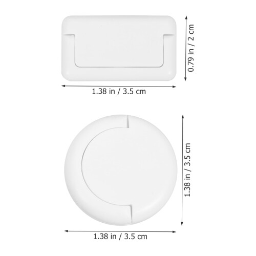 50-Pack White Safety Socket Covers with Handle Design for Easy Removal and Child 1