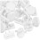 50-Pack White Safety Socket Covers with Handle Design for Easy Removal and Child 5