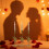 Metal Taper Candle Holders Cupid Design 2 Pack 5