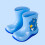Kids Dinosaur Rain Boots Waterproof Rubber Ankle-Length 2