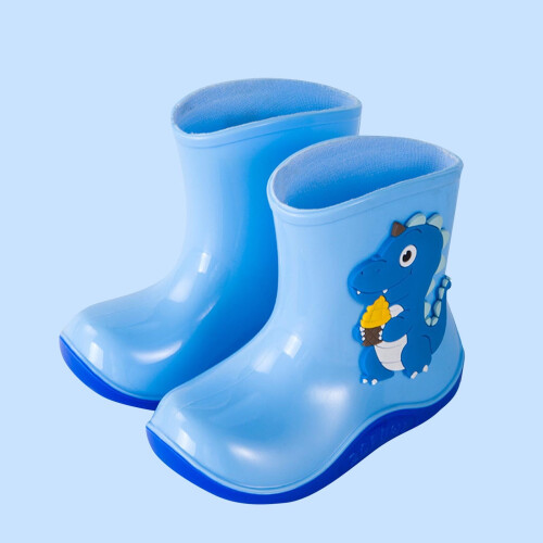 Kids Dinosaur Rain Boots Waterproof Rubber Ankle-Length 1