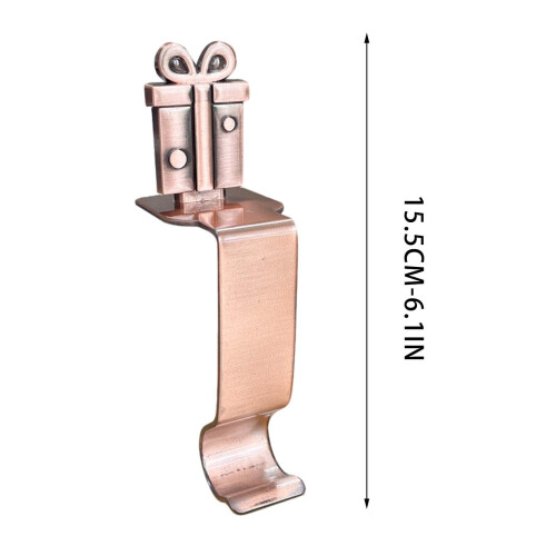 DAMAI Christmas Stocking Holders Bronze Metal Hooks 4-Pack 1