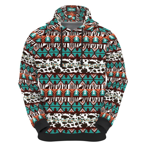Φούτερ με κουκούλα Aztec Tribal Γυναικεία Μοντέρνα Φθινοπωρινά Ρούχα Plus Size2XL 1