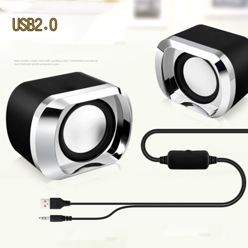 Minkissy2Pack Συμπαγές Ηχείο για Φορητό Υπολογιστή με Έλεγχο Έντασης, Μαύρο για τους 1