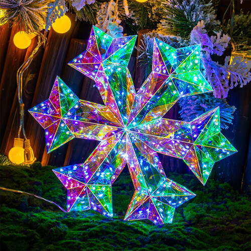 LED-snöflingejulbelysning Vattentät batteridriven 1