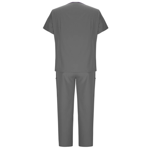 asdoklhq Παντελόνι Jogger Scrubs για γυναίκες Μονόχρωμο παντελόνι τσέπης με κορδόνι 2