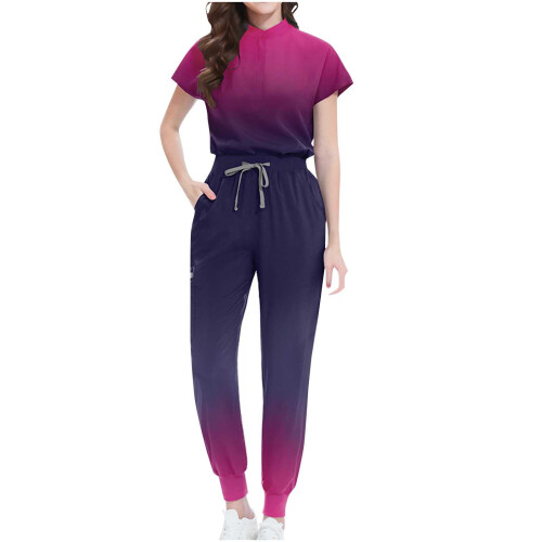 Women's Solid Scrubs Set Pink L 1