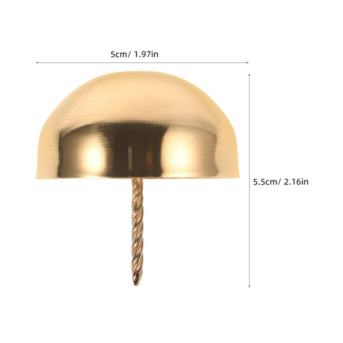 2 piuneze decorative din cupru – semisferice, 1