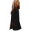 Women's Black Sleeveless Cami Dress with Split Hem 3
