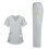 asdoklhq Plus Size Scrubs Γυναικείο Φόρεμα Νοσοκόμας με Κοντομάνικο, Μονόχρωμο, Τσέπη και 6