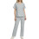asdoklhq Plus Size Scrubs Γυναικείο Φόρεμα Νοσοκόμας με Κοντομάνικο, Μονόχρωμο, Τσέπη και 2