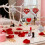 Conjunto de 24 enfeites de bolas em formato de coração com acabamento brilhante e com glitter para decoração. 6