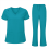 asdoklhq Plus Size Scrubs Γυναικείο Μπλούζα με V-Neck, Άνετη Εφαρμογή, Παντελόνι με Τσέπες και 2