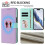 RFID-Blocking Wallet Case for iPhone 15 Pro Purple 2-in-1 4