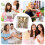 Mini Gold Photo Frame Silhouette Box Set – 8 Frames & 8 2