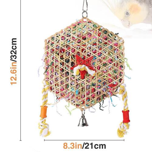 Παιχνίδια Budgie Κρεμαστά παιχνίδια για πουλιά, παιχνίδι μάσησης και τεμαχισμού για 2