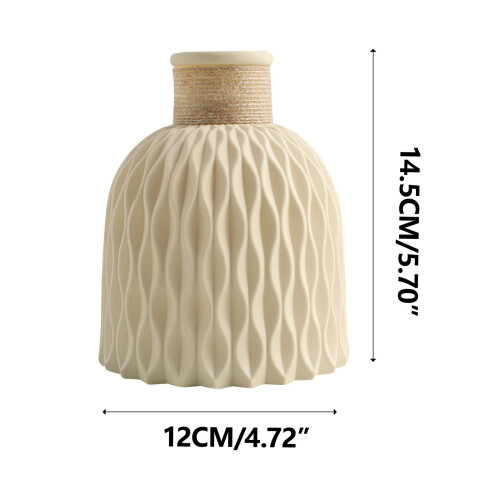 Vaso in plastica stile rattan europeo, 1 pezzo 1