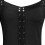 Gotisk Vintage Blonde Patchwork Kjole Til Kvinder Plus Size Goth Off Shoulder Spaghetti Strap Kjoler 4