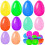 Plastic Easter Eggs Bulk,50Pcs Plastic Fillable Easter Eggs,2.4" Colorful Bright Easter Eggs for Easter Hunt,Easter Basket Stuffers Fillers/ J02 6