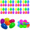 Plastic Easter Eggs Bulk,50Pcs Plastic Fillable Easter Eggs,2.4" Colorful Bright Easter Eggs for Easter Hunt,Easter Basket Stuffers Fillers/ J02 7