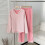 Unisex Scrubs Set Pink Solid Color Short Sleeve Long Pants 2